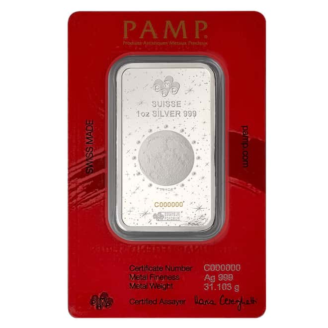 Box of 25 - 2026 1 oz PAMP Suisse Lunar Horse Silver Bar (in Assay)