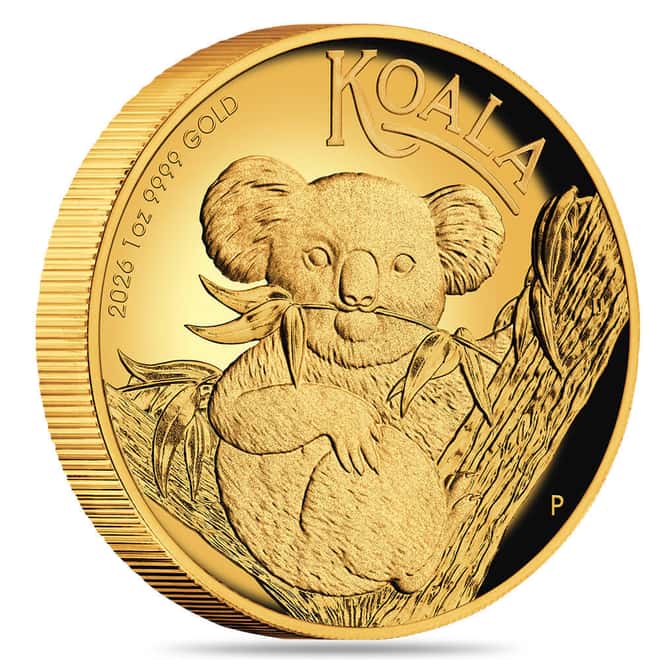 2026 1 oz Proof Gold Australian Koala High Relief Coin Perth Mint