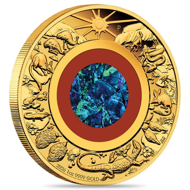 2026 1 oz Proof Gold Wonders of Australia The Outback Opal Coin Perth Mint