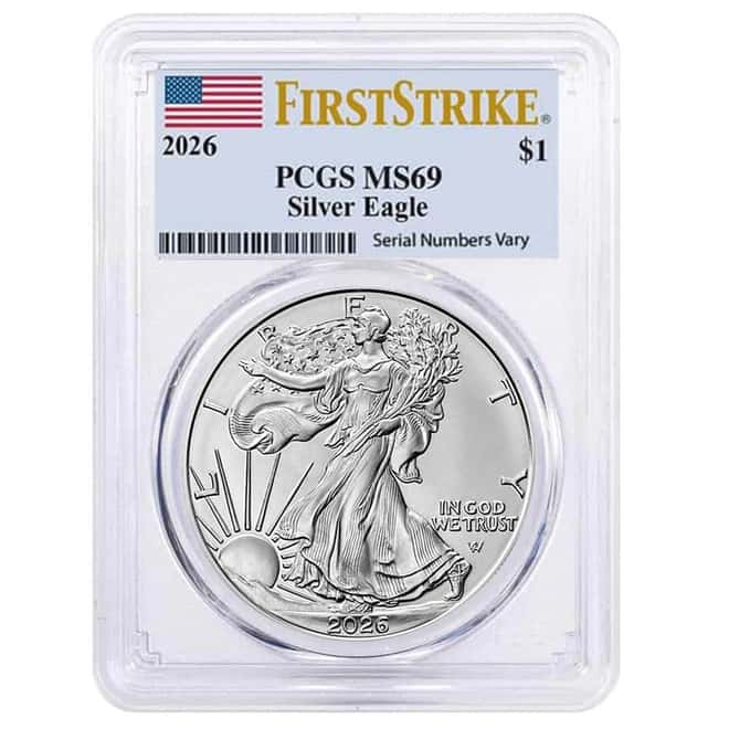 2026 1 oz Silver American Eagle PCGS MS 69 FS (Flag)