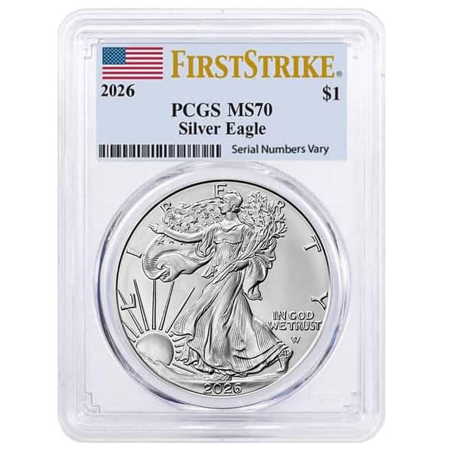 2026 1 oz Silver American Eagle PCGS MS 70 FS (Flag)