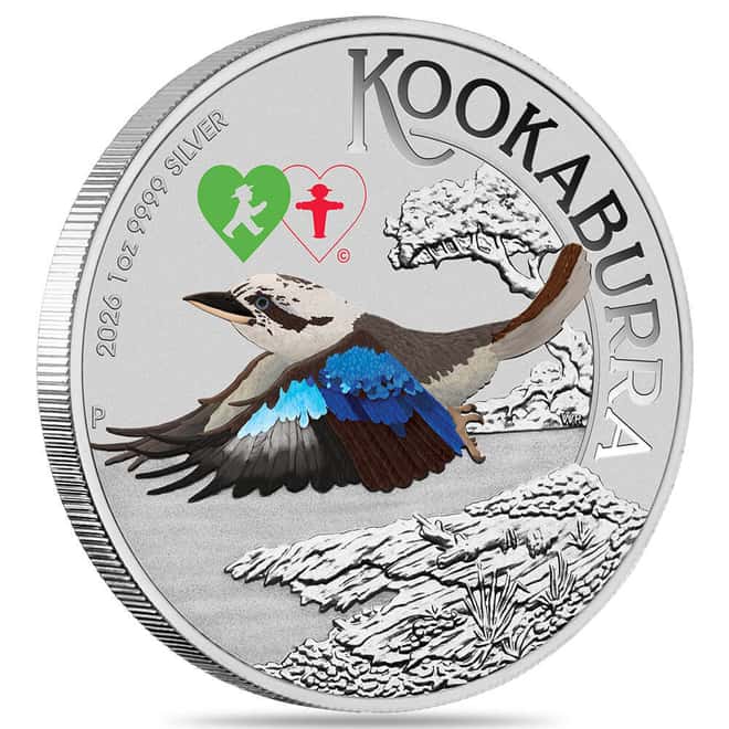 2026 1 oz Silver Australian Kookaburra Perth Mint BU Double Ampelmann Privy