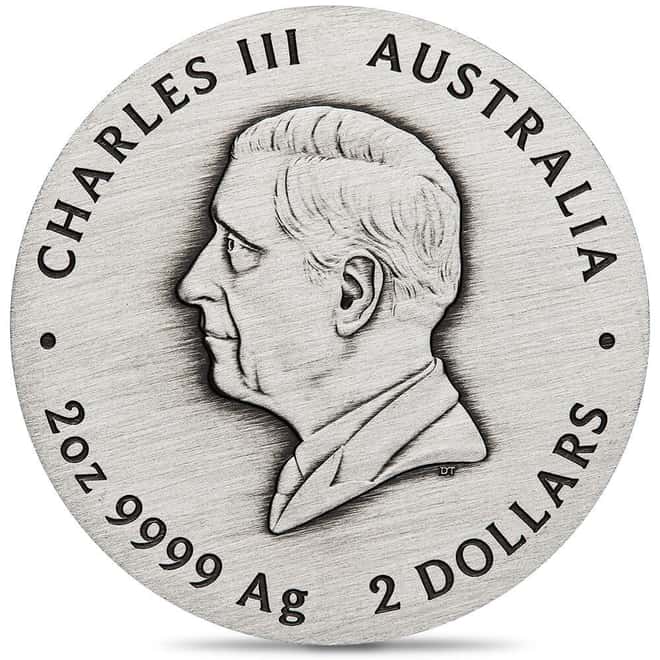 2026 2 oz Antiqued Silver Lunar Horse Coin Australian Perth Mint