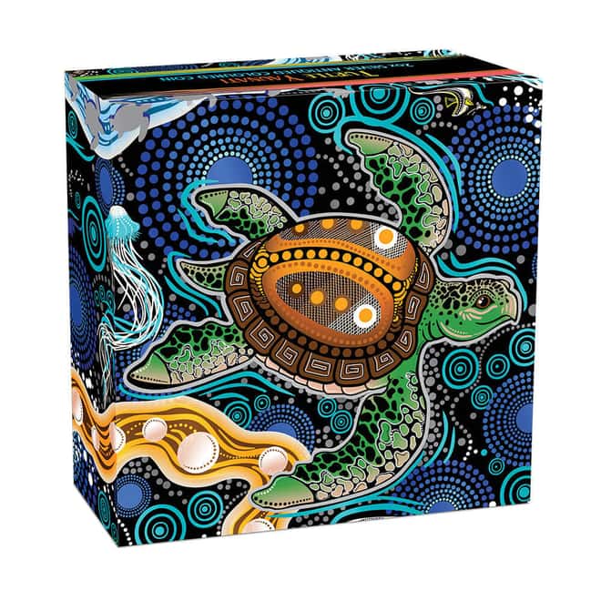 2026 2 oz Turtle Yaunati Antiqued Colorized Silver Coin Perth Mint