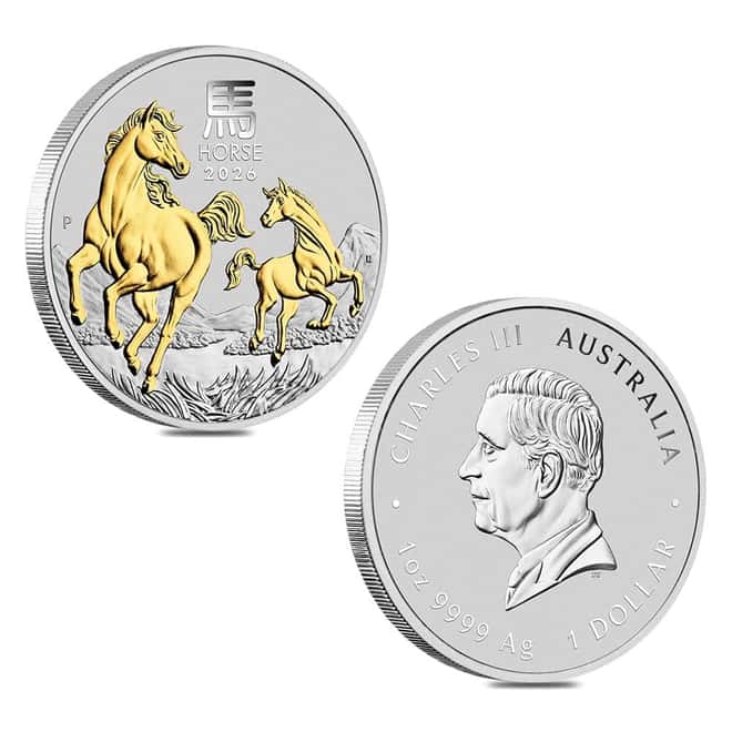 2026 3 oz Silver Lunar Horse 3-Coin Set Perth Mint