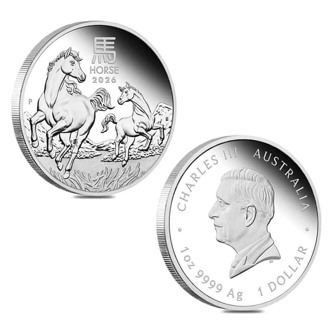 2026 3 oz Silver Lunar Horse 3-Coin Set Perth Mint