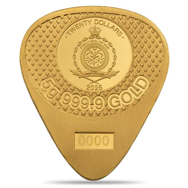 2026 5 gram PAMP Suisse Gold Guitar Pick Fender® Telecaster® 75th Ann.