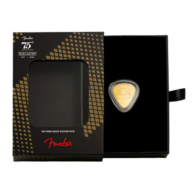 2026 5 gram PAMP Suisse Gold Guitar Pick Fender® Telecaster® 75th Ann.