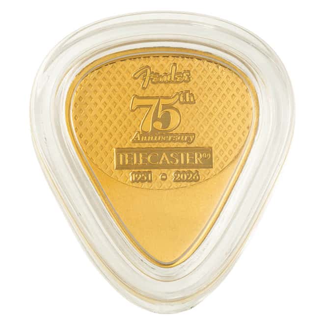 2026 5 gram PAMP Suisse Gold Guitar Pick Fender® Telecaster® 75th Ann.
