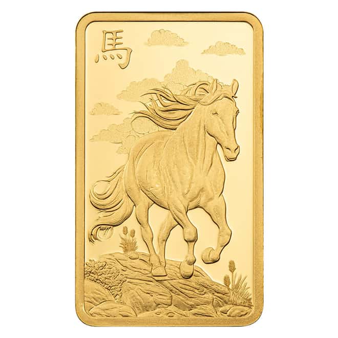 Box of 25 - 2026 5 Gram PAMP Suisse Lunar Horse Gold Bar (in Assay)