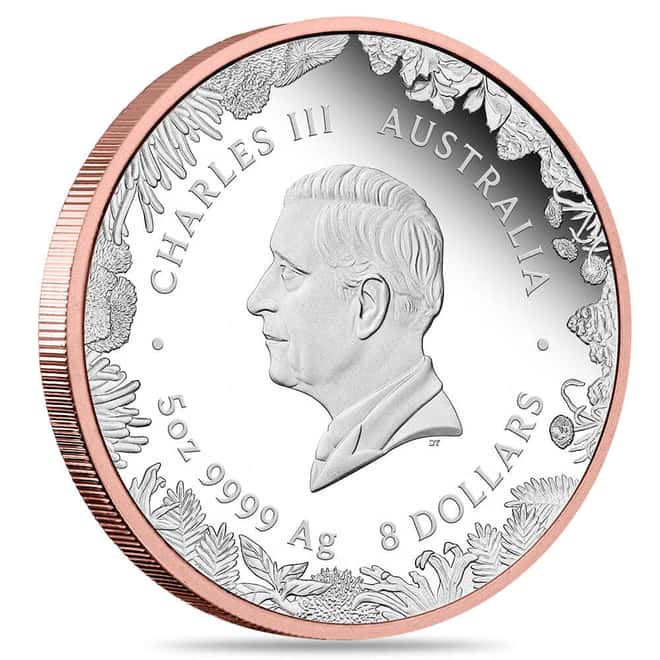 2026 5 oz Proof Silver Wonders of Australia The Outback Kangaroo Double Gilded Coin Perth Mint