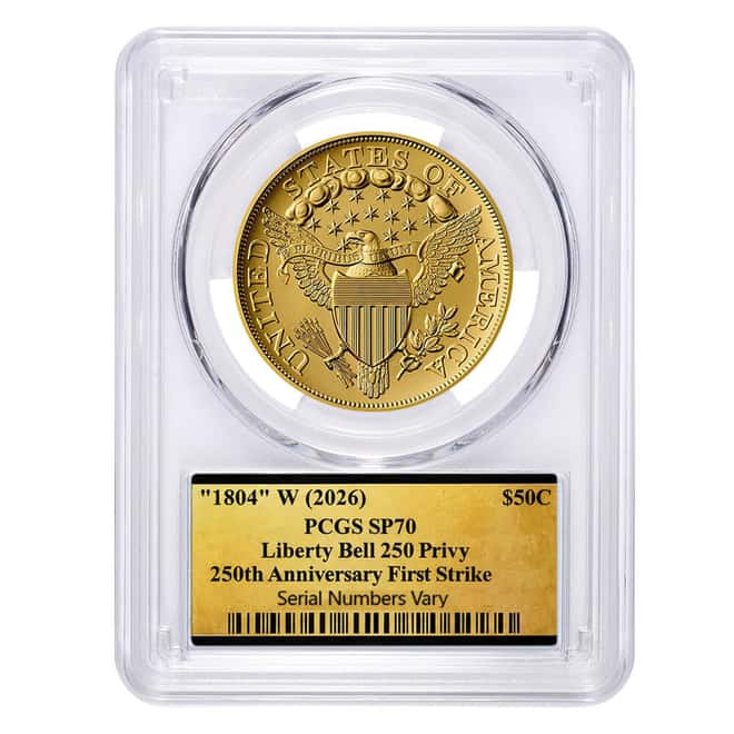 2026 Best of the US Mint 1804 Silver Dollar Gold Coin & Silver Medal Set PCGS SP/MS 70 FS (250th Ann.)