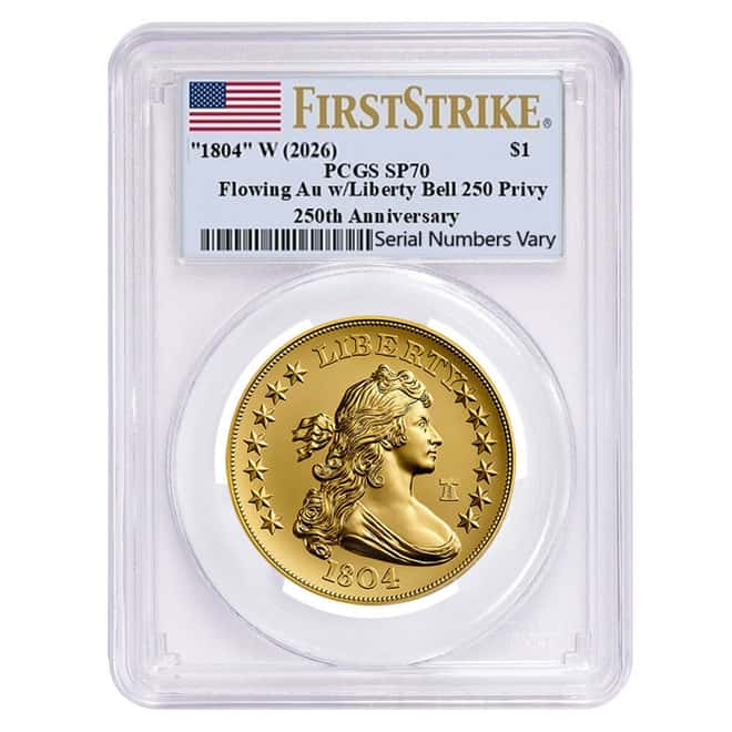 2026 Best of the US Mint 1804 Silver Dollar Gold Coin & Silver Medal Set PCGS SP/MS 70 FS