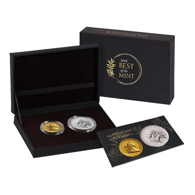 2026 Best of the US Mint 1804 Silver Dollar Gold Coin & Silver Medal Set (w/Box & COA)