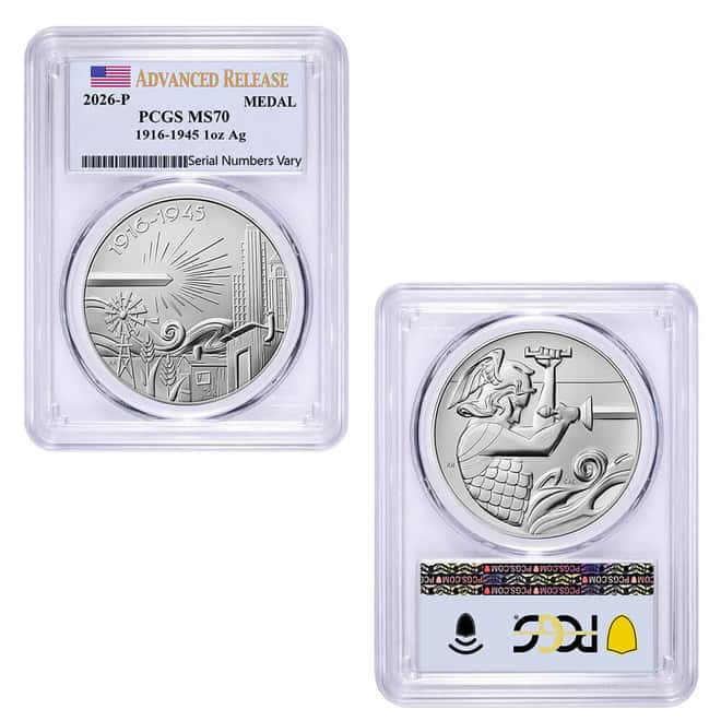 2026 Best of the US Mint 1916 Mercury Dime Gold Coin & Silver Medal Set PCGS SP/MS 70 AR