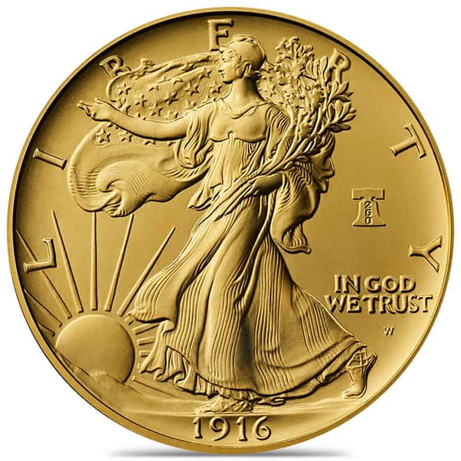 2026 Best of the US Mint 1916 Walking Liberty Half Dollar Gold Coin & Silver Medal Set (w/Box & COA)