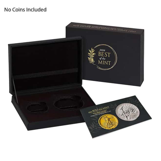 NO COIN - 2026 Best of US Mint 1907 Saint-Gaudens High Relief Gold Coin & Silver Medal Set (OGP)