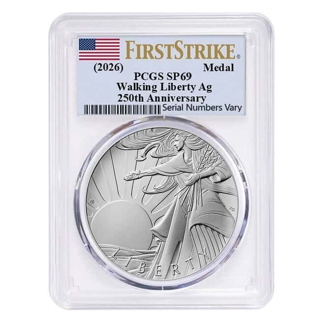 2026 Best of US Mint 1916 Walking Liberty Half Dollar Gold Coin & Silver Medal Set PCGS SP/MS 69 FS