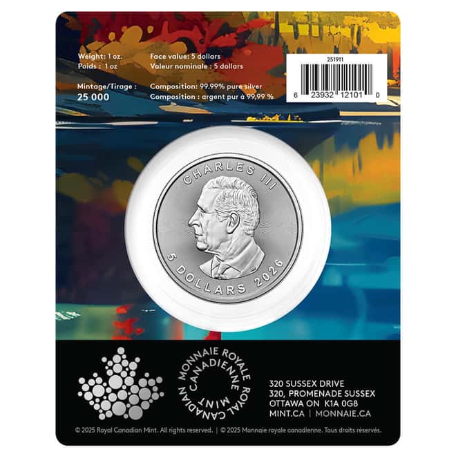 2026 Canada 1 oz Treasured Silver Maple Leaf Wolf Privy Coin (in Assay)