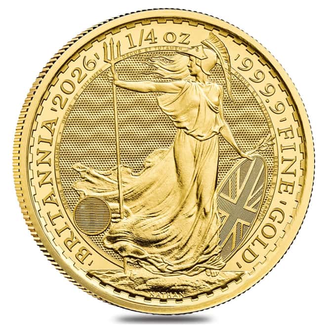 2026 Great Britain 1/4 oz Gold Britannia Coin BU