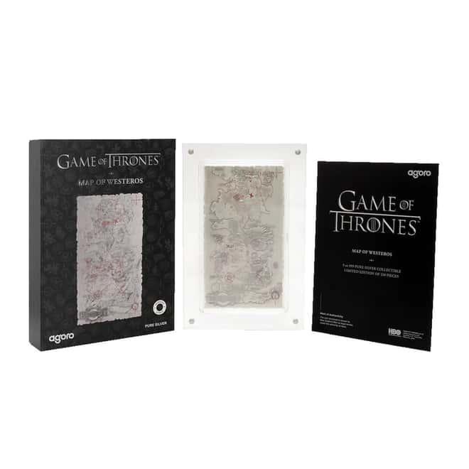 2026 Niue 5 oz Game of Thrones™ Map of Westeros Shaped Silver Coin .999 Fine