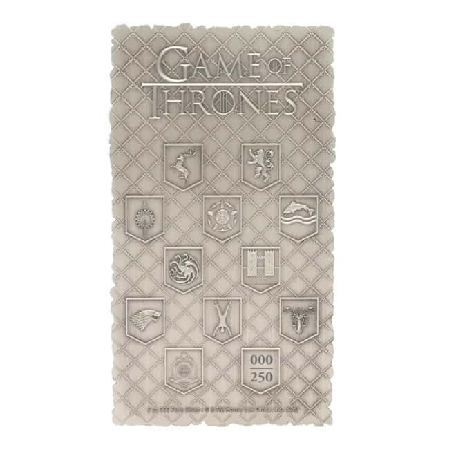 2026 Niue 5 oz Game of Thrones™ Map of Westeros Shaped Silver Coin .999 Fine