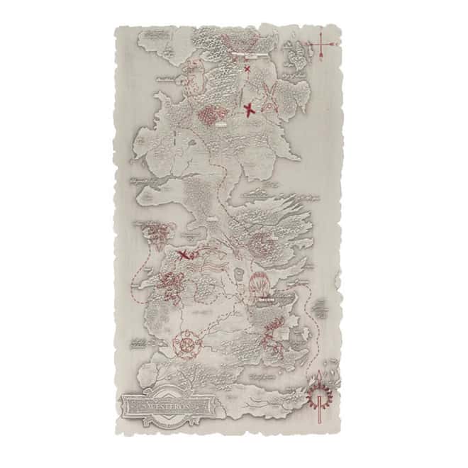 2026 Niue 5 oz Game of Thrones™ Map of Westeros Shaped Silver Coin .999 Fine