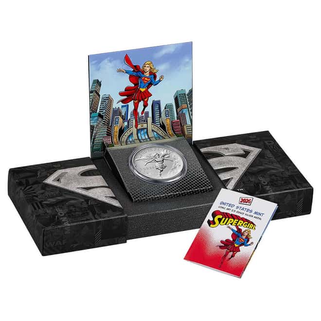 2026 US Mint 2.5 oz DC Comics Supergirl Silver Medal .999 Fine