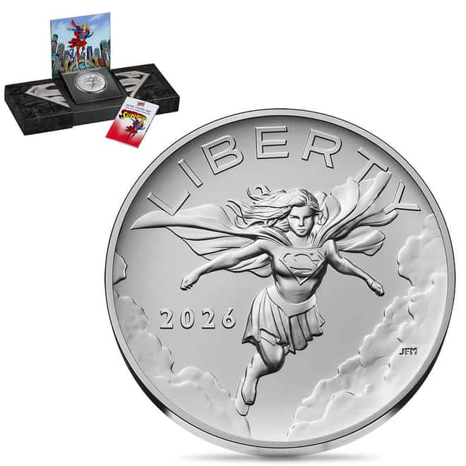 2026 US Mint 2.5 oz DC Comics Supergirl Silver Medal .999 Fine