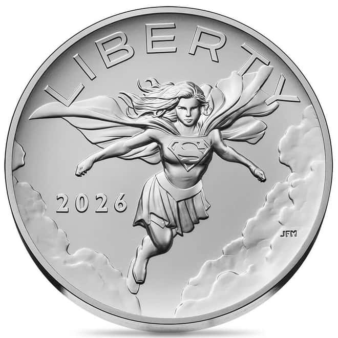 2026 US Mint 2.5 oz DC Comics Supergirl Silver Medal .999 Fine