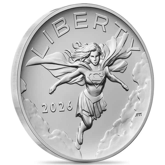 2026 US Mint 2.5 oz DC Comics Supergirl Silver Medal .999 Fine
