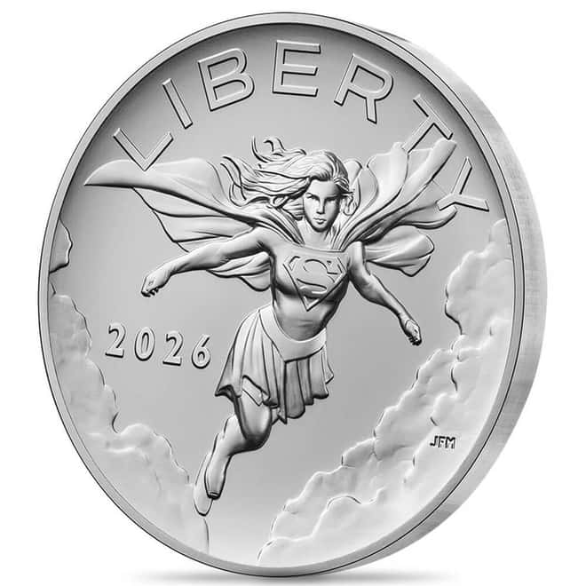 2026 US Mint 2.5 oz DC Comics Supergirl Silver Medal .999 Fine