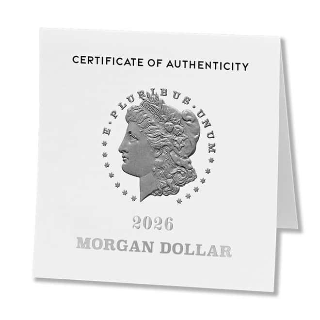 2026 (W) Morgan Silver Dollar Enhanced Uncirculated Coin .999 Fine (w/Box & COA)