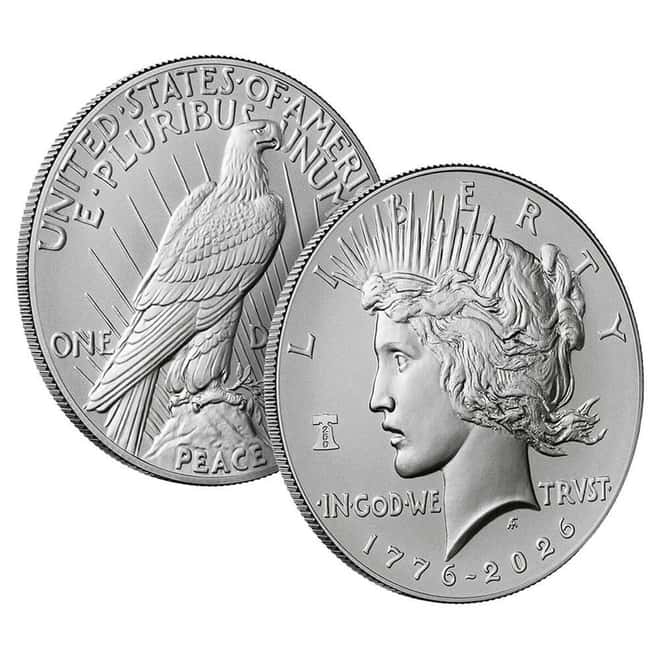 2026 (W) Peace Silver Dollar Enhanced Uncirculated Coin .999 Fine (w/Box & COA)