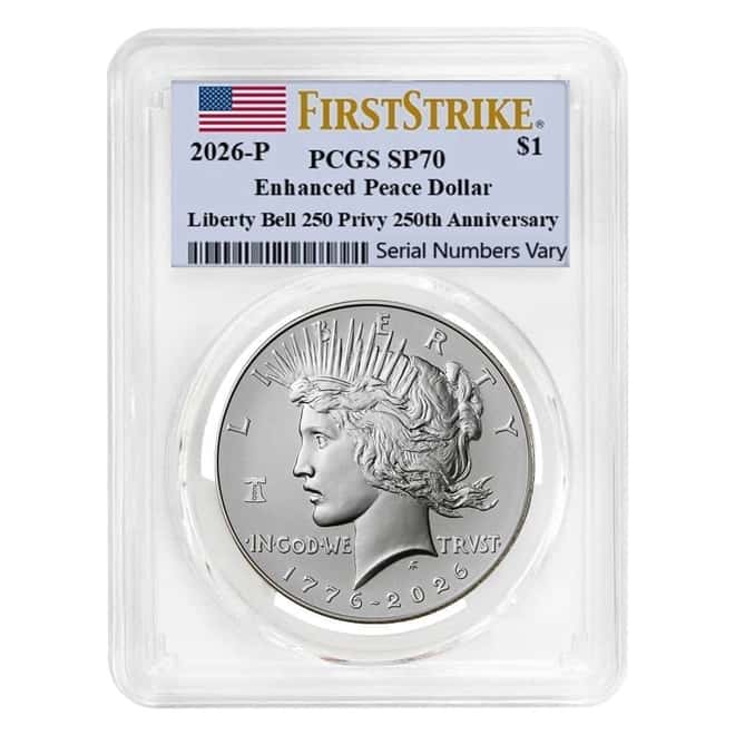 2026 (W) Peace Silver Dollar Enhanced Uncirculated Coin PCGS SP 70 FS