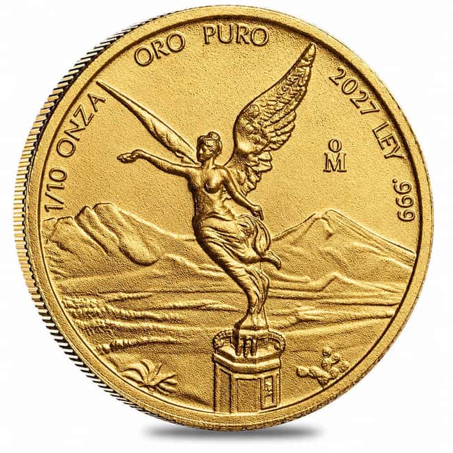 2027 1/10 oz Mexican Libertad Gold Coin BU