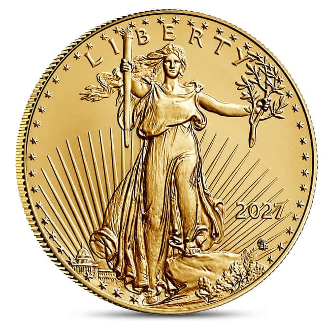 2027 1/2 oz Gold American Eagle $25 Coin BU