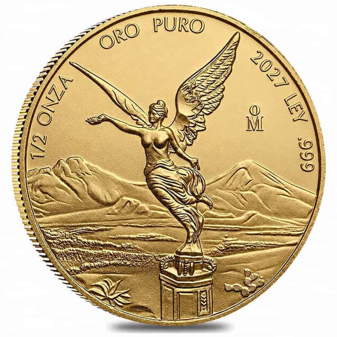 2027 1/2 oz Mexican Libertad Gold Coin BU