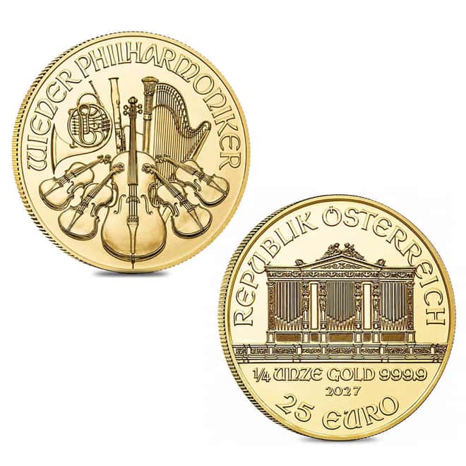 2027 1/4 oz Austrian Gold Philharmonic Coin BU