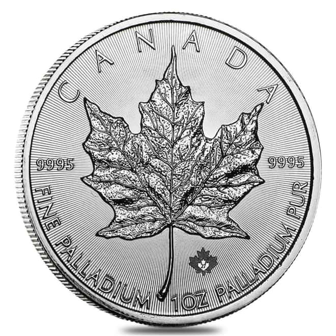 2027 1 oz Palladium Canadian Maple Leaf Coin $50 BU