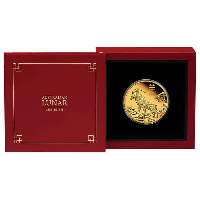 2027 1 oz Proof Gold Lunar Goat Coin Australian Perth Mint