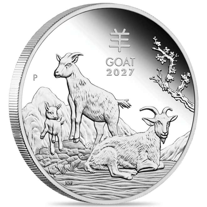2027 1 oz Proof Silver Lunar Goat Coin Australian Perth Mint