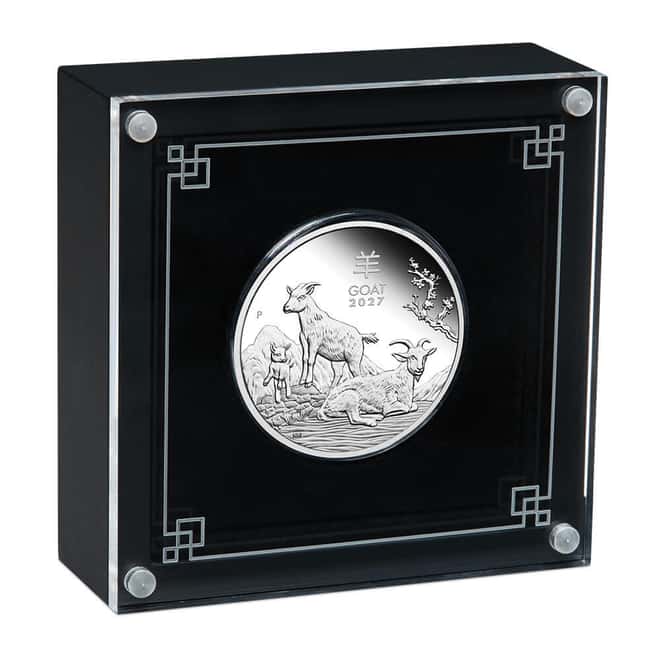 2027 1 oz Proof Silver Lunar Goat Coin Australian Perth Mint