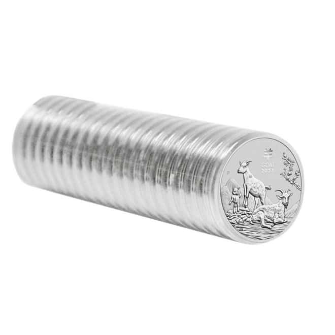 2027 1 oz Silver Lunar Goat BU Australian Perth Mint
