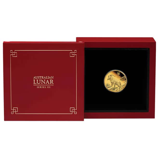 2027 1/10 oz Proof Gold Lunar Goat Coin Australian Perth Mint