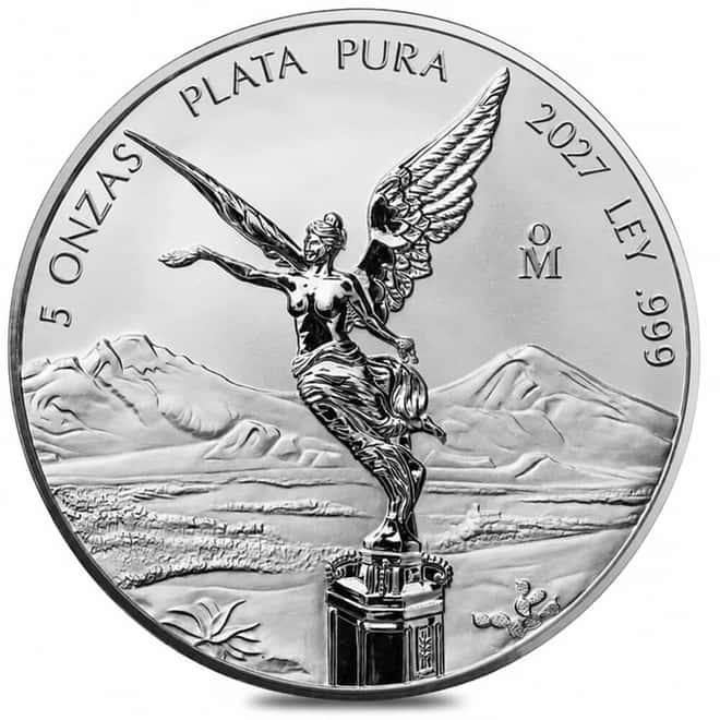 2027 5 oz Mexican Libertad Reverse Proof Silver Coin