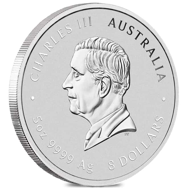 2027 5 oz Silver Lunar Goat BU Australian Perth Mint