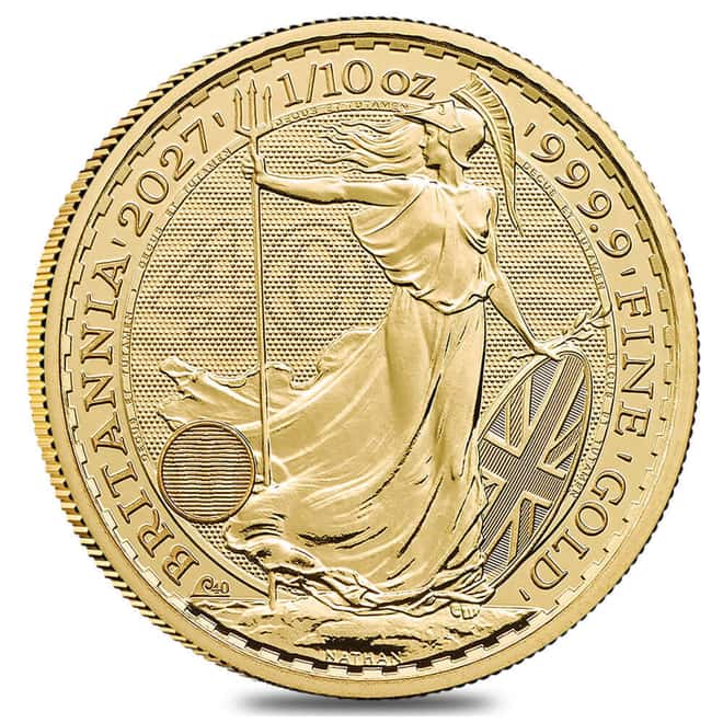 2027 Great Britain 1/10 oz Gold Britannia Coin BU
