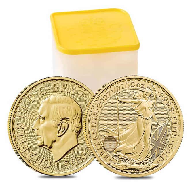 2027 Great Britain 1/10 oz Gold Britannia Coin BU