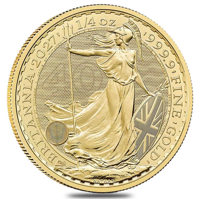 2027 Great Britain 1/4 oz Gold Britannia Coin BU